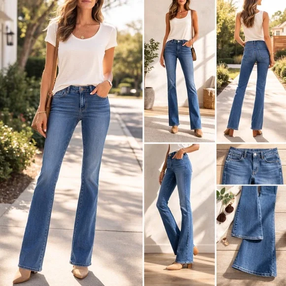 St. John’s Bay Bootcut Jeans Mid Rise Size 2 Long NWT - Picture 1 of 7